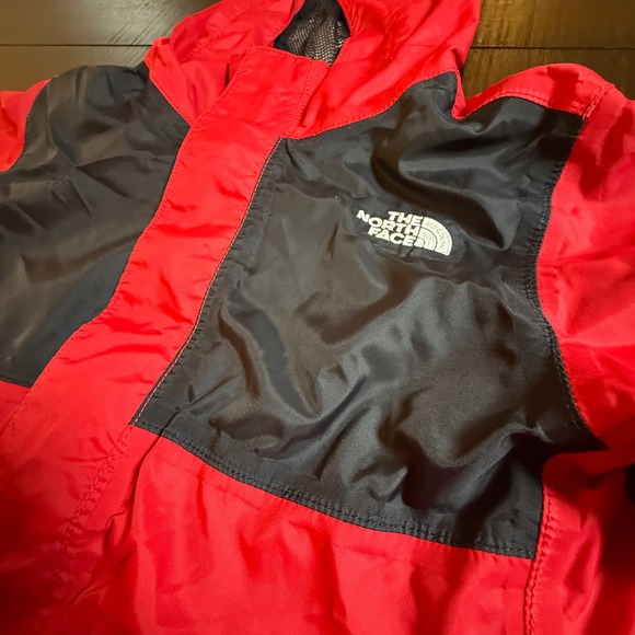 The North Face Kids Boys Red Black DryVent Rain Jacket Hooded Shell Coat S 7/8 - Picture 4 of 15